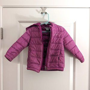 Eddie Bauer 3T mid-weight puffy purple/magenta jacket